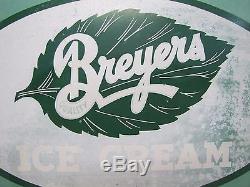 Old Breyers Ice Cream Sign large double sided country store ice cream shoppe