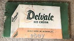 Original Baltimore Md. Large Delvale Ice Cream Sign