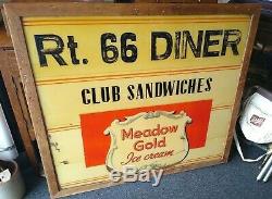 Original Large Historic Route 66 Diner Signmeadow Gold Ice Cream Rolla Mo