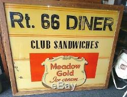 Original Large Historic Route 66 Diner Signmeadow Gold Ice Cream Rolla Mo