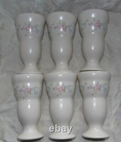 Pfaltzgraff Tea Rose (Rare -Retired Vintage) 6 Large Ice Cream Sunday Servers