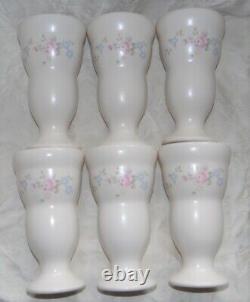 Pfaltzgraff Tea Rose (Rare -Retired Vintage) 6 Large Ice Cream Sunday Servers