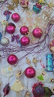 Pink Fairy Ballerina Ice Cream Girl's Ornaments Decorations Lot (full bin)