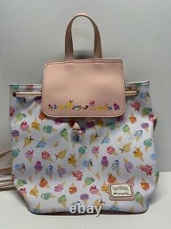 Pre-owned Loungefly Pastel Pokemon Ice Cream Backpack And Coin Purse Rare Htf