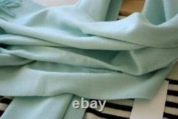 Quality 100%pure cashmere large scarf/shawl 61x180cm ice-cream green NEW