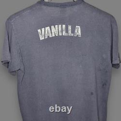 RARE 1970's Haagen Dazs Ice Cream VANILLA Promo Tee L TRASHED FADED DISTRESSED