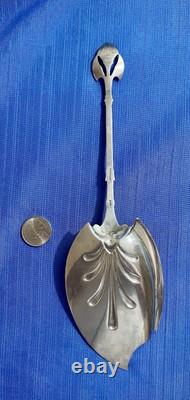 RARE! Lotus 1865 by Gorham Sterling Silver Large Solid Ice Cream Slicer withMono