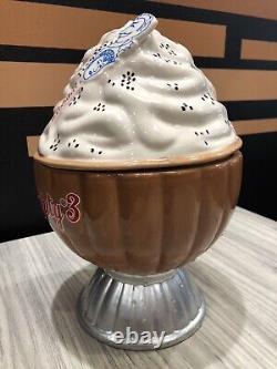 RARE Serendipity 3 Cafe NY Ice Cream Sundae Cookie Jar Ceramic Large Collectible