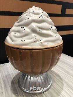 RARE Serendipity 3 Cafe NY Ice Cream Sundae Cookie Jar Ceramic Large Collectible