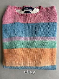 RARE Vintage Polo by Ralph Lauren Ice Cream 90's Striped Sweater, L