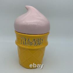 Rae Dunn Ice Cream Cone Candles SET OF THREE Chocolate Vanilla Strawberry RARE