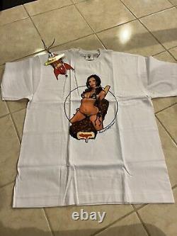 Rare Bbc Ice Cream Rockin Jelly Bean Pinup Girl Tee WHT Season 5 Made In Japan