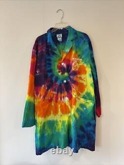 Rare Ben & Jerry's Fanatic Tie Dye Lab Coat Colorful Summer Vibes Ice Cream