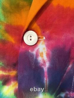 Rare Ben & Jerry's Fanatic Tie Dye Lab Coat Colorful Summer Vibes Ice Cream