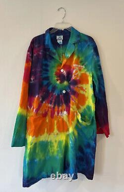 Rare Ben & Jerry's Fanatic Tie Dye Lab Coat Colorful Summer Vibes Ice Cream