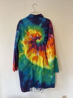 Rare Ben & Jerry's Fanatic Tie Dye Lab Coat Colorful Summer Vibes Ice Cream