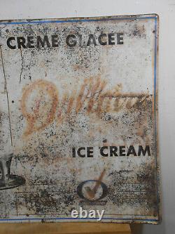 Rare Dallaire Large 40 X 30 Quebec Ice Cream Store Tin Sign Woman Graphics