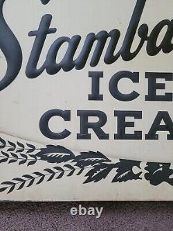 Rare Large Stambaugh's Ice Cream General Store Metal Sign! Carlisle, PA