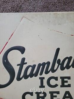 Rare Large Stambaugh's Ice Cream General Store Metal Sign! Carlisle, PA