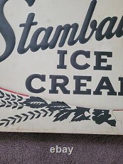 Rare Large Stambaugh's Ice Cream General Store Metal Sign! Carlisle, PA