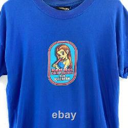 Red Hot Chili Peppers Brand Ice Cream Women's Blue Vintage Band T-Shirt Size L