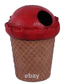 Red Ice Cream Trash Can