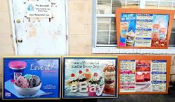 Retro BASKIN ROBBINS Ice Cream Store DISPLAYS & Menu Signs Sundae Shakes LARGE