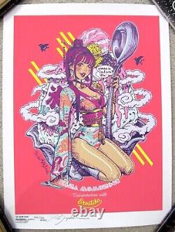 Rockin Jelly Bean Ice Cream Lover KANA MOMONOGI Art Print SIGNED Erostika