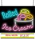 Rolled Ice Cream Neon Sign Large 24 x 18 Real Neon Attracts More Customers