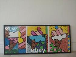 Romero Brito ice cream signed and custom framed