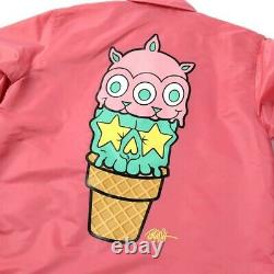 Ron English Pink Ice Cream Cone Nylon Jacket Size L Coach Jacket Coat