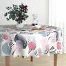 Round Tablecloth Abstract Ice Cream Memphis Style Pink Pastel Cotton Sateen