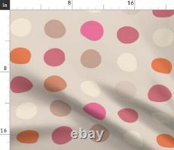 Round Tablecloth Bold Minimal Large Scal Ice Cream Strawberry Cotton Sateen
