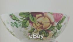 Royal Albert Country Rose Chintz Large Bowl With 3 Soup, Cereal, Ice Cream Bowls