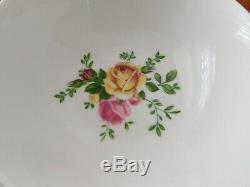 Royal Albert Country Rose Chintz Large Bowl With 3 Soup, Cereal, Ice Cream Bowls