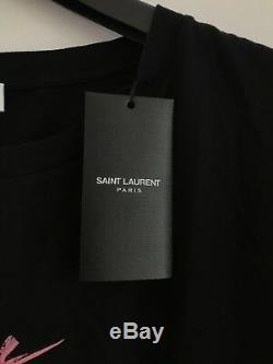 SAINT LAURENT Black Ice Cream Printed Cotton T-Shirt Size L