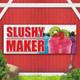 SLUSHY MAKER Cold Frozen Shaved Ice Cream Indoor Outdoor Banner Sign with gromme