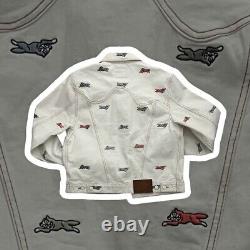 SUPER RARE ICECREAM Antique White Denim Jean Jacket Ice Cream BBC Size Large