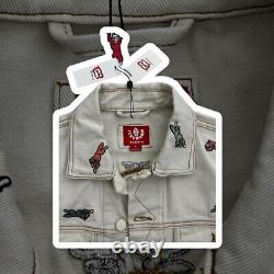 SUPER RARE ICECREAM Antique White Denim Jean Jacket Ice Cream BBC Size Large