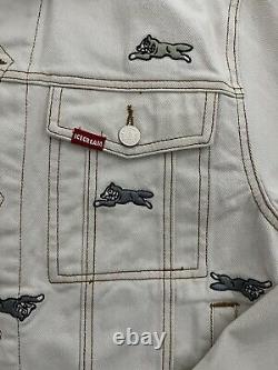 SUPER RARE ICECREAM Antique White Denim Jean Jacket Ice Cream BBC Size Large