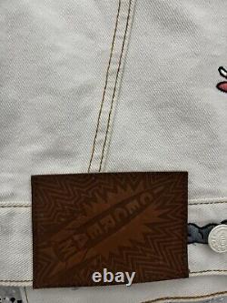 SUPER RARE ICECREAM Antique White Denim Jean Jacket Ice Cream BBC Size Large