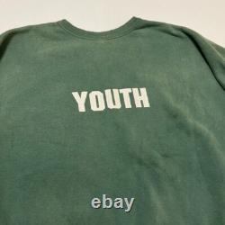 Saint Michael Ice Cream Font Chaos Mens Green Pullover Cotton Sweatshirt