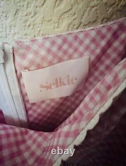 Selkie Ice Cream Gingham French Puff Dress