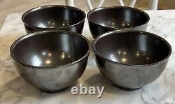 Set of 4 Juliska Pewter Stoneware Large Coupe Cereal or Ice Cream Bowls