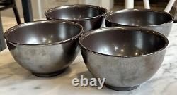 Set of 4 Juliska Pewter Stoneware Large Coupe Cereal or Ice Cream Bowls