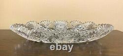 Signed Hawkes ABP Cut Glass Large ICE CREAM Tray in CHRYSANTHEMUM PATTERN