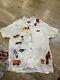 Size L- Ice Cream The Travelers S/S Button Down Shirt White