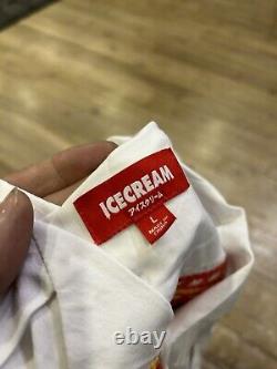 Size L- Ice Cream The Travelers S/S Button Down Shirt White