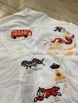 Size L- Ice Cream The Travelers S/S Button Down Shirt White