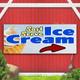 Soft Serve Ice Cream Arrow Indoor Outdoor Banner Sign with grommets